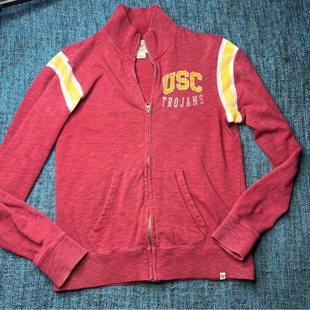 47 Brand USC Trojans Retro Style Zip Up Jacket